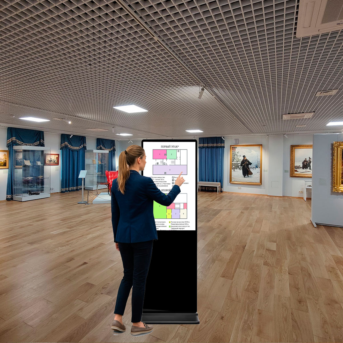 Интеративная видеостойка 32" ультратонкая ADM3251at (Android, Wi-Fi) вертикальный телевизор