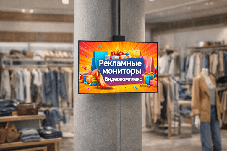 Рекламные экраны 18.5 и 19 дюймов в реальных условиях использования